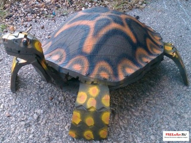 Черепаха из шин Черепаха из шин