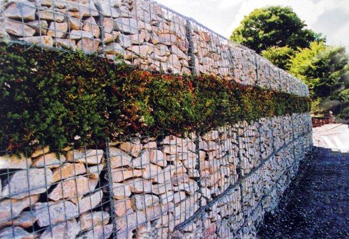 Стена из габионов