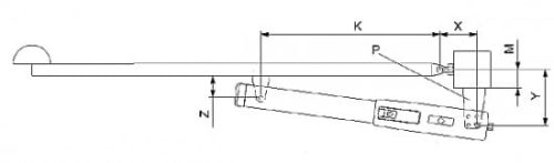Схема линейного привода для установки на распашные ворота
